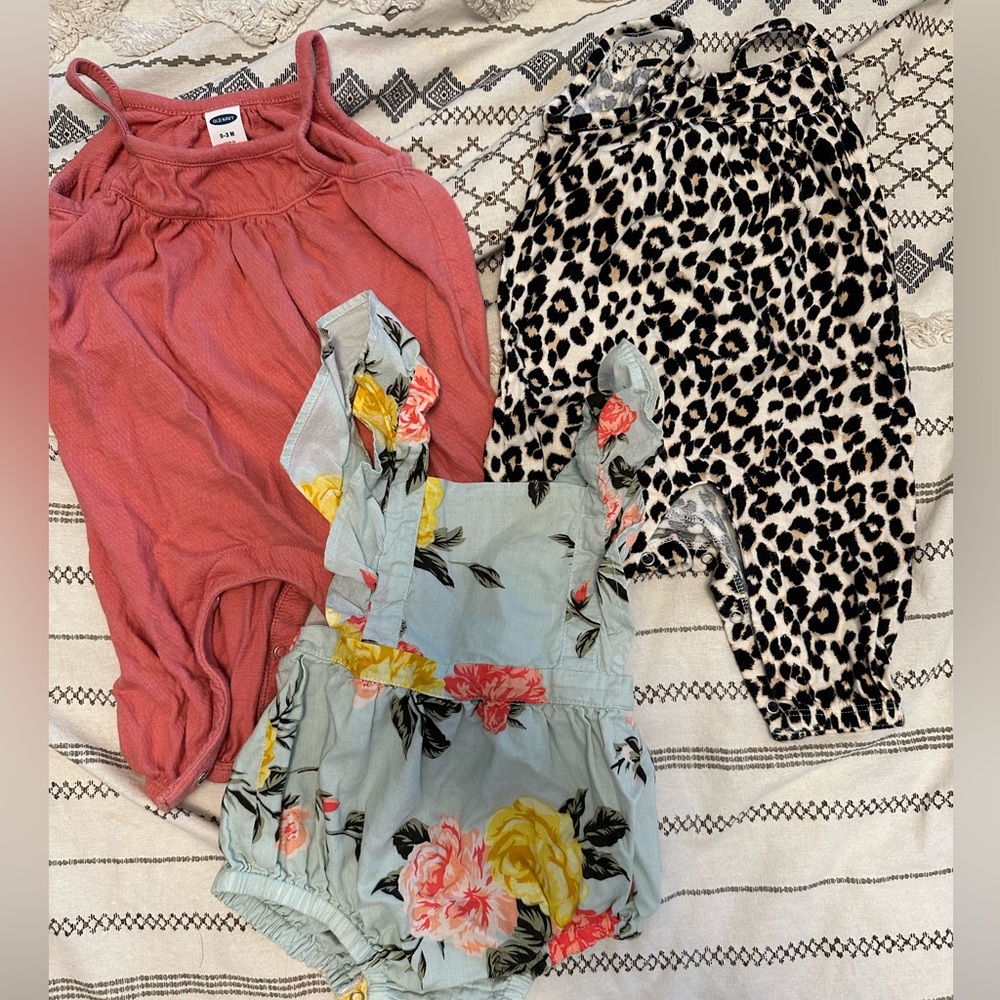 0-3 month baby girl jumpsuits